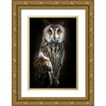 thumbnail image 1 of Pascual Buye, Santiago 23x32 Gold Ornate Wood Framed with Double Matting Museum Art Print Titled - Long-Eared Owl Portrait, 1 of 4