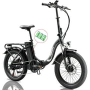 Paselec PX3 Electric Bike for Adults, Folding Electric Bicycle, Peak 750W Motor, 20" *3.0 Fat Tire Ebike, 13Ah Removable Battery 7-Speed Black