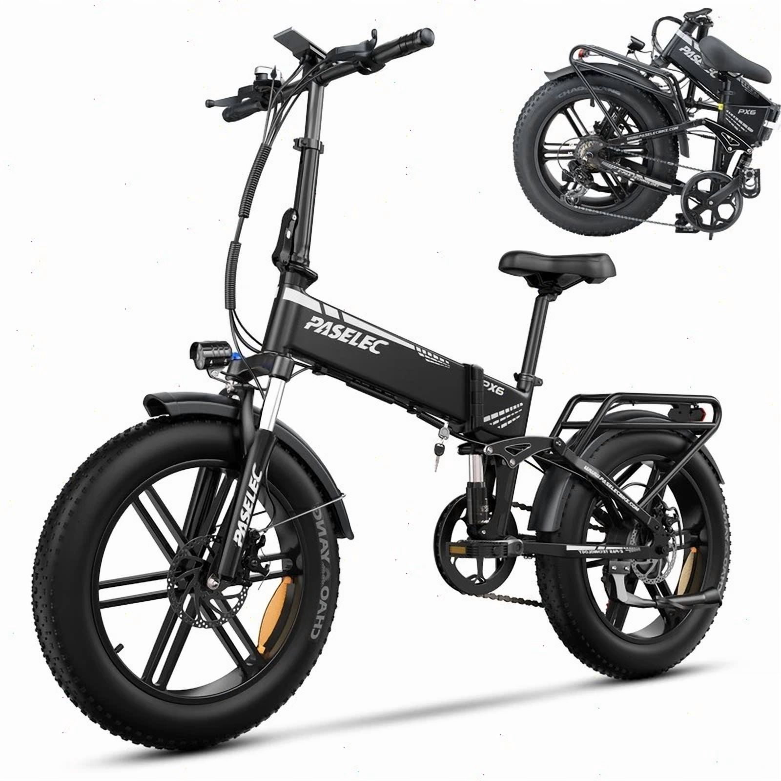 Paselec PX6 Electric Bike for Adults,48V 12Ah Removable Battery,Max ...