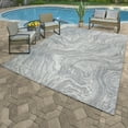 thumbnail image 1 of Paseo 5' x 7' Gray Abstract Outdoor Rug, 1 of 4