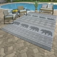 thumbnail image 1 of Paseo 9' x 13' Gray Animal Print Outdoor Rug, 1 of 4