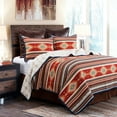 thumbnail image 1 of Paseo Road Del Sol 2 Piece Aztec Tribal Reversible Cotton Quilt Set, Western Bedding, Twin, 1 of 10