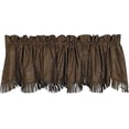 thumbnail image 1 of Paseo Road by Hiend Faux Tooled Brown Leather Valance, 1 of 2