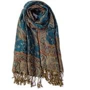 Pashmina Feel Rave Scarf for Men Women Reversible Wrap Dark Green