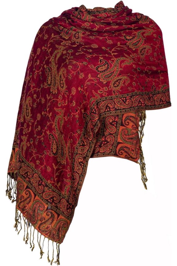Pashmina Feel Shawls Wraps Scarf for Women Soft Silky Reversible Men Scarves Hijab