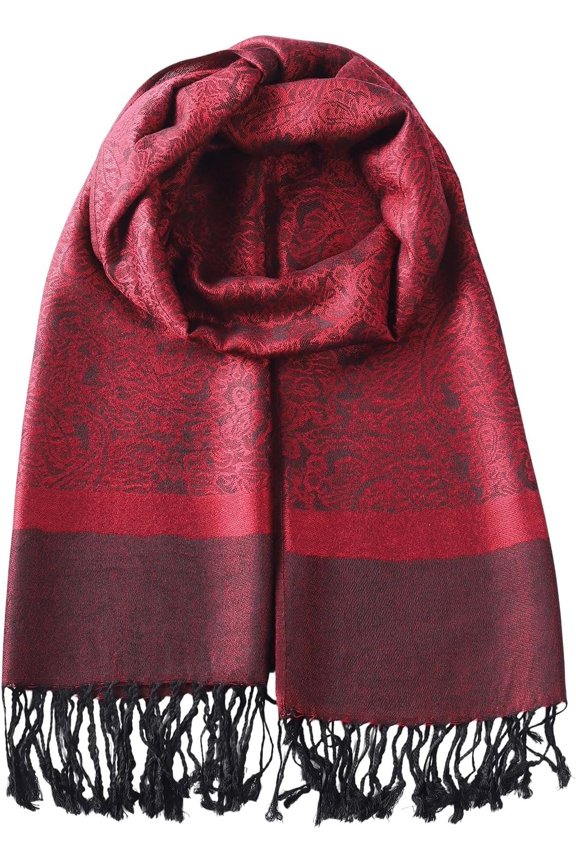 Pashmina Feel Shawls Wraps Scarf for Women Soft Silky Reversible Men Scarves Hijab