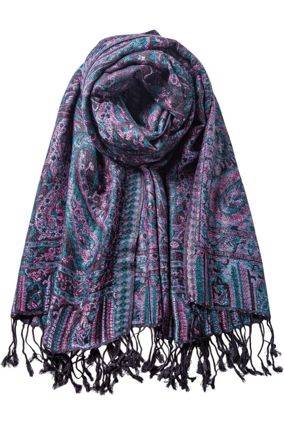 Pashmina Feel Shawls Wraps for Women  Scarf Soft Silky Reversible Men Scarves