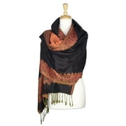 Pashmina Reversible Women's Pashmina Shawl Scarf Wrap, Black