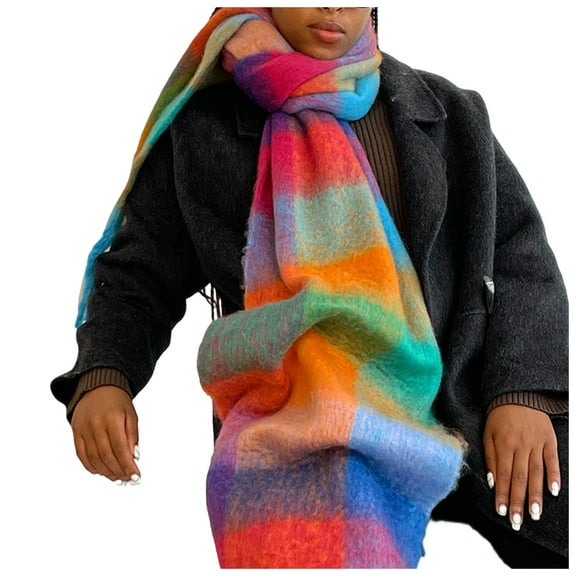 Pashmina Shawl Winter Scarves Winter Knit Scarf Hat and for Soft Warm Textured Cozy Design Cold Weather