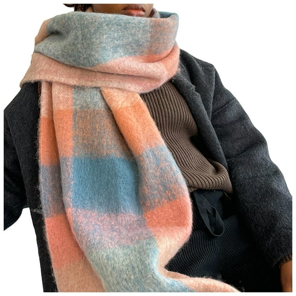 Pashmina Shawl Winter Scarves Winter Knit Scarf Hat and for Soft Warm Textured Cozy Design Cold Weather