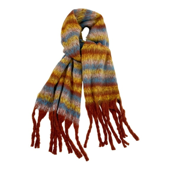 Pashmina Shawl Winter Scarves Winter Knit Scarf Hat and for Soft Warm Textured Cozy Design Cold Weather