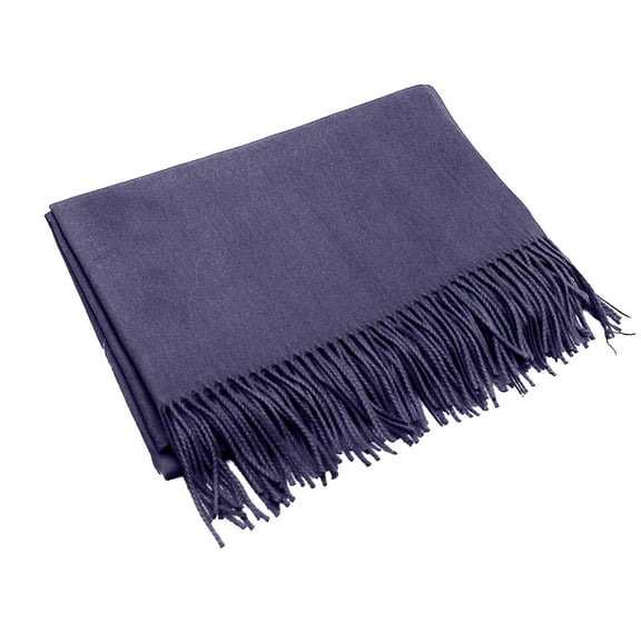 Pashmina Shawl Women's Solid Beige Pashmina Shawl - Lightweight Wrap Scarf for Weddings & Evening Wear, Navy One Size