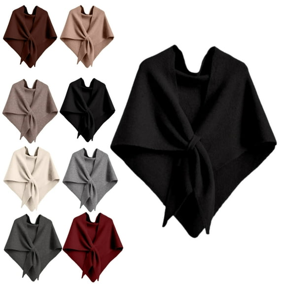 Pashmina Shawl Wraps Women Knitted Shawls and Wraps Cardigan Cape Shoulder Top Sweater Shawl Scarf 2025 Black