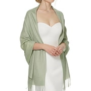 Pashmina Shawls Scarf for Women Large Silky Wraps for Evening Dress Bridesmaid Wedding Winter SageGreen