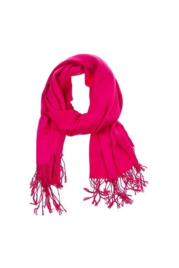 Pashmina Tassel Scarf Wrap Shawl Hot Pink