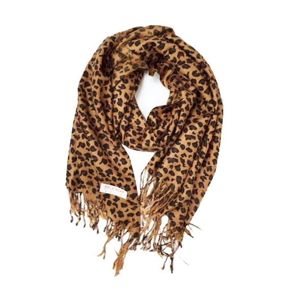 Pashmina Women's Premium Fashion Leopard Pattern Hat, Scarf & Glove Set, leopard pattern