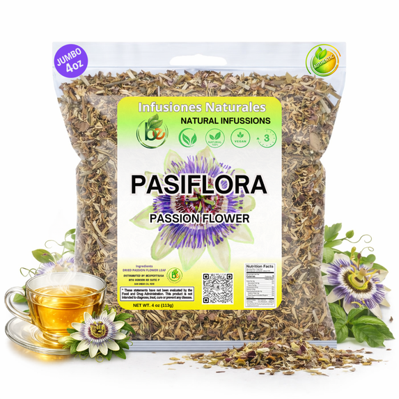 Pasiflora Tila Tea Linden Passionflower Tea, Quiere Te, Herbal Mix,4 oz Product From Mexico, 100% Natural, Infusion Herbal Tea