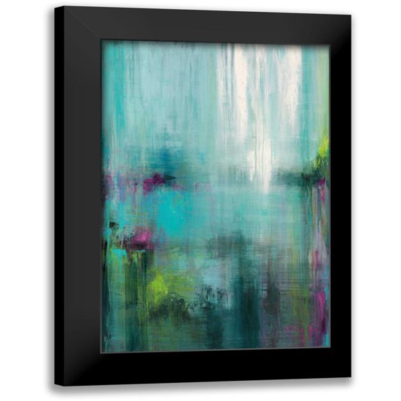 Pasion, Wani 11x14 Black Modern Framed Museum Art Print Titled - Lily Reflections