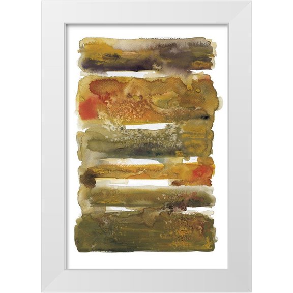 Pasion, Wani 11x14 White Modern Wood Framed Museum Art Print Titled - Dreaming Ochre II