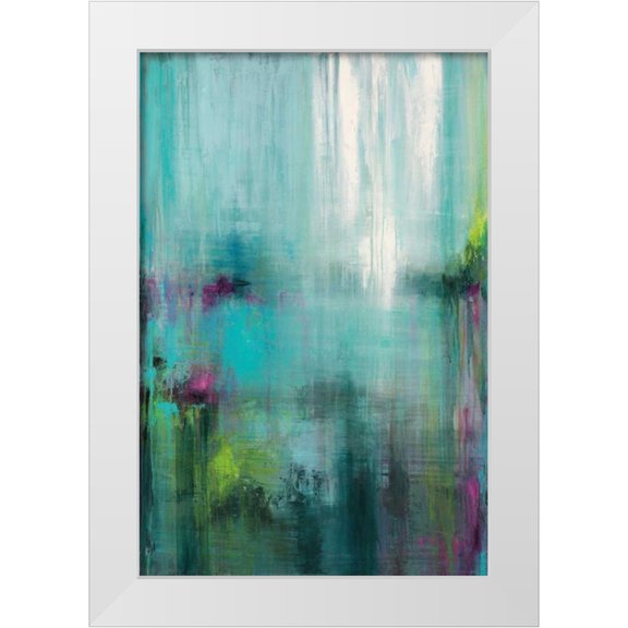 Pasion, Wani 11x14 White Modern Wood Framed Museum Art Print Titled - Lily Reflections