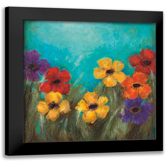Pasion, Wani 12x12 Black Modern Framed Museum Art Print Titled - HAPPY