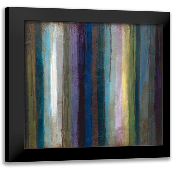 Pasion, Wani 12x12 Black Modern Framed Museum Art Print Titled - Striations II