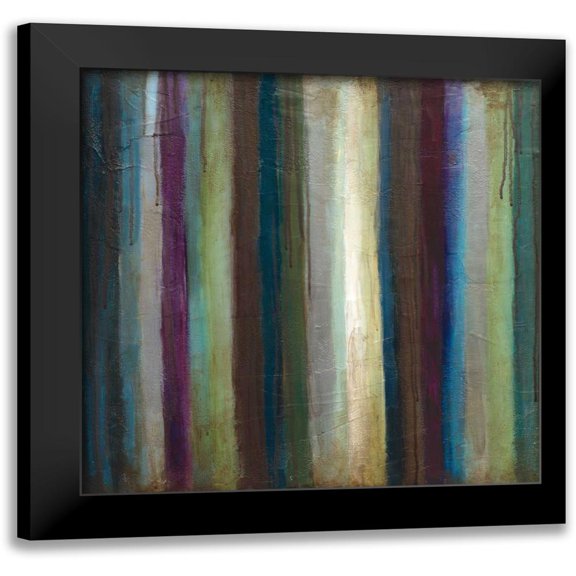 Pasion, Wani 12x12 Black Modern Framed Museum Art Print Titled - Striations I