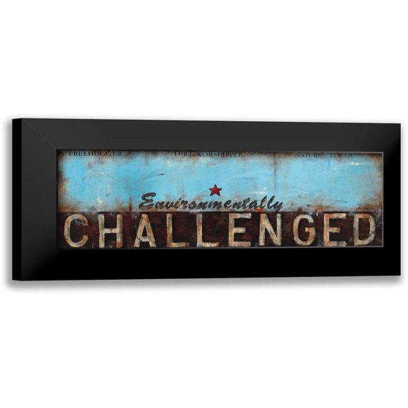 Pasion, Wani 14x7 Black Modern Framed Museum Art Print Titled - Environmentally Challenged