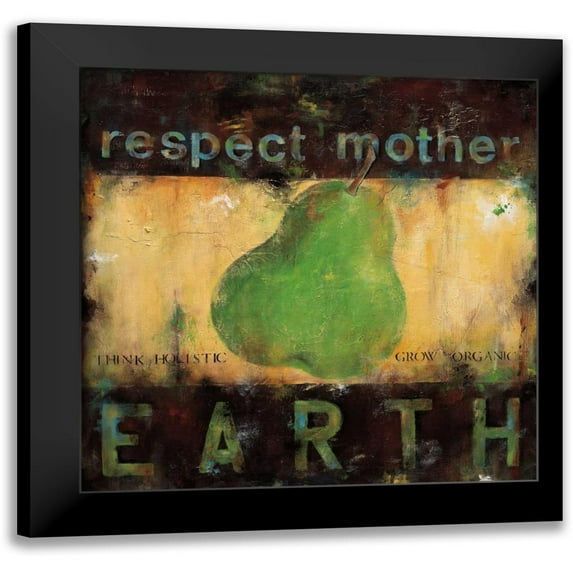 Pasion, Wani 20x20 Black Modern Framed Museum Art Print Titled - Respect Mother Earth