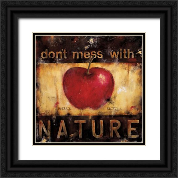 Pasion, Wani 20x20 Black Ornate Wood Framed with Double Matting Museum Art Print Titled - Dont Mess With Nature