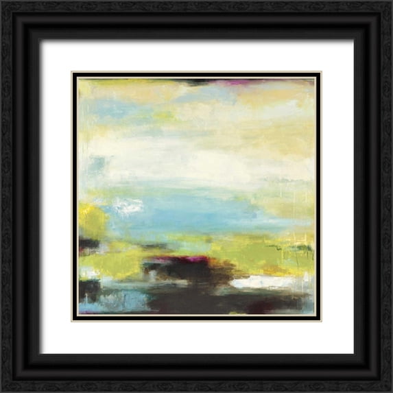 Pasion, Wani 26x26 Black Ornate Wood Framed with Double Matting Museum Art Print Titled - Curragh Green
