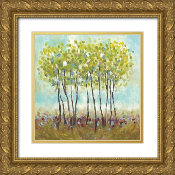 Pasion, Wani 26x26 Gold Ornate Wood Framed with Double Matting Museum Art Print Titled - Foxwood II