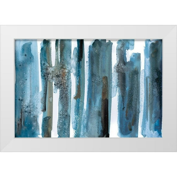 Pasion, Wani 32x23 White Modern Wood Framed Museum Art Print Titled - Have You Ever Had It Blue