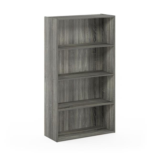 Gray Oak Adjustable 4-Shelf Kids Bookcase