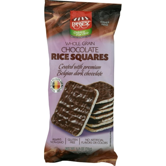 Paskesz Chocolate Covered Rice Squares 2.6 oz (Pack Of 16)