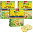 thumbnail image 1 of Paskesz Golden Harvest Ultra-Thin Crispy Original Whole Grain Mini Corn Cakes, 3-Pack, 1 of 4