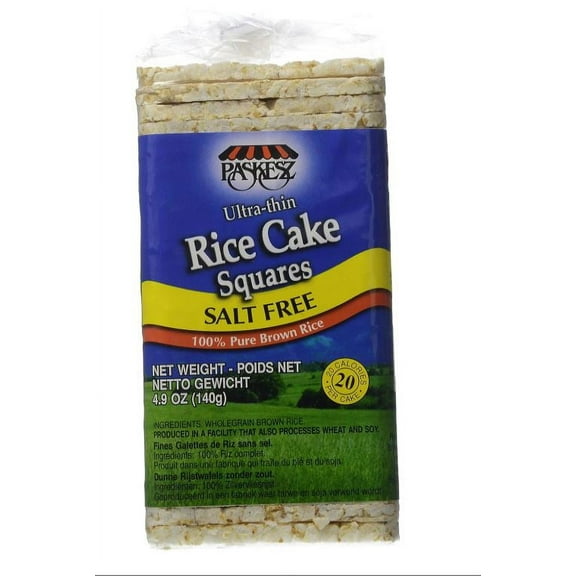 Paskesz Ultra-Thin Rice Cake Squares Plain, 4.9oz