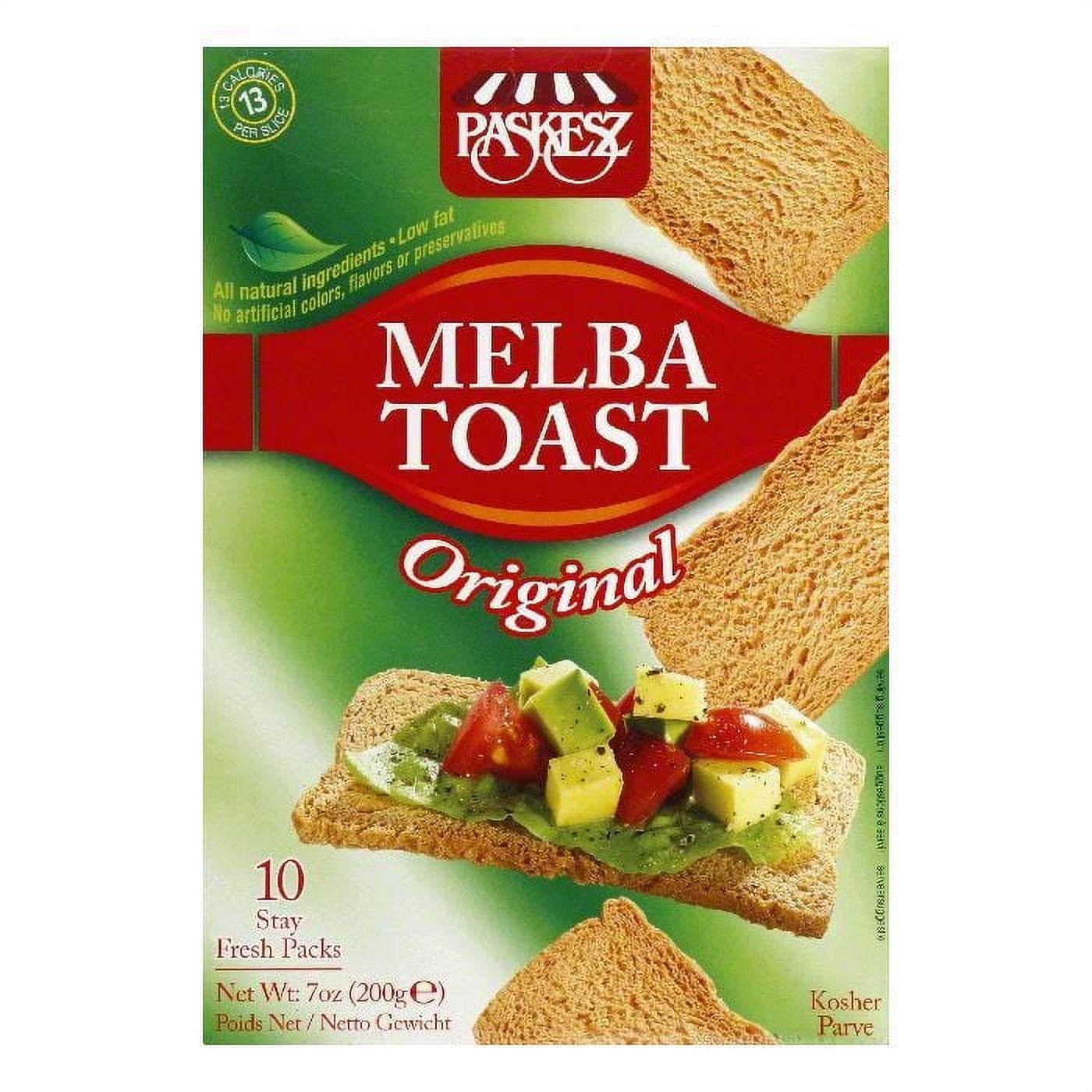Paskez Original Melba Toast, Crispy, 7 Oz, All Natural