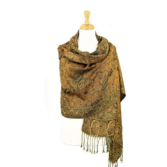 Paskmlna® Reversible Paisley Pashmina Shawl Wrap Elegant Colors #07