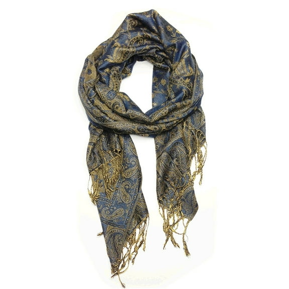 Paskmlna® Reversible Paisley Pashmina Shawl Wrap Elegant Colors #13