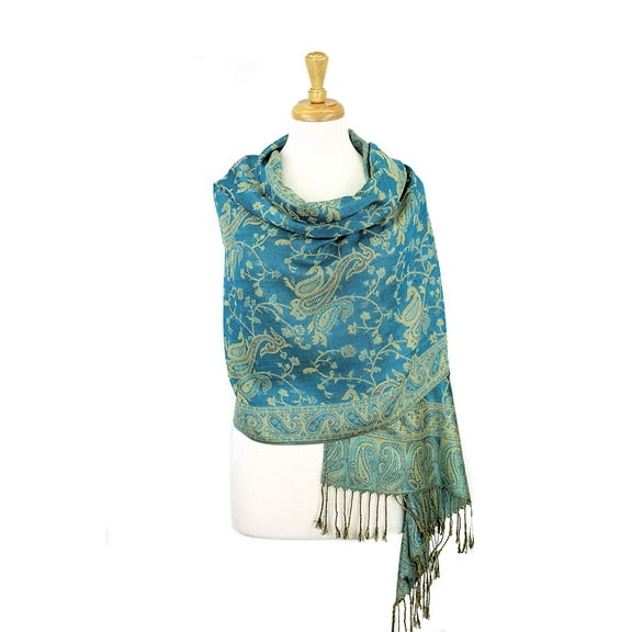 Paskmlna® Reversible Paisley Pashmina Shawl Wrap Elegant Colors #18