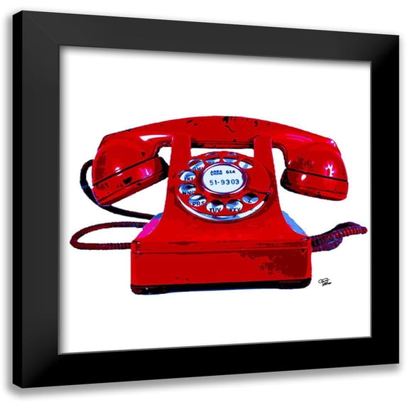 Paslier, Morgan 15x15 Black Modern Framed Museum Art Print Titled - Red Phone