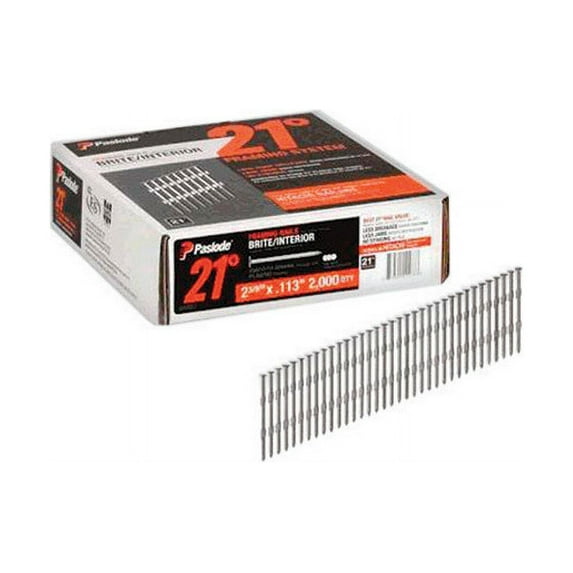 Paslode 21 Ga. Straight Strip Smooth Shank 2-3/8 in. L x 0.113 Dia. Nails 2,000 pk