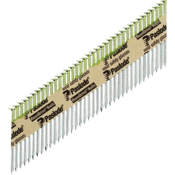 Paslode 30 Degree Paper Tape Hot Dipped Galvanized RounDrive Framing Nails - Pack of 18