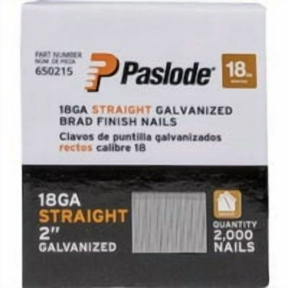 Paslode 650215 2-Inch by 18 Gauge Galvanized Brad Nail 2,000 per Box