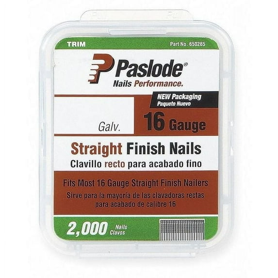 Paslode 650283 Straight Finish Nails, 1-1/2", Galvanized