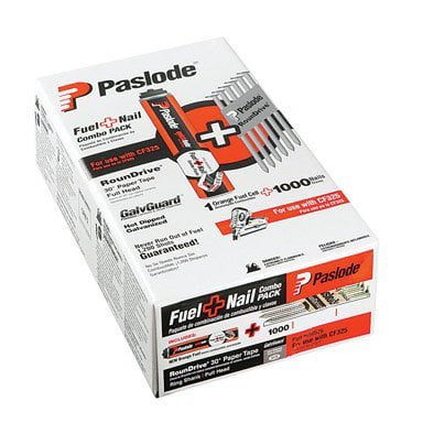 Paslode 3-Inch Ring Shank Nails GalvGuard - Framing, 0.120 in Gauge - 1M Fuel/Nail Pack