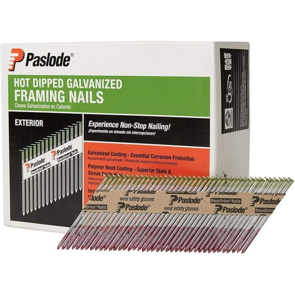 Paslode Framing Nails 650383 30 Degree Galvanized 2 3/8x.113 Gouge 2000 Per Box