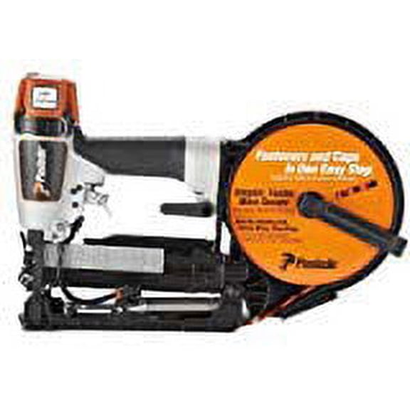 Paslode 502575 Stapler, 1/4 in Air Inlet, 90 Magazine, 3/8 in W Crown, Steel