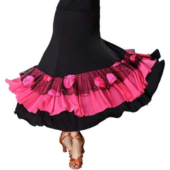Paso Doble Flamenco Ballroom Smooth Skirts Waltz Lesson Latin Dance Wear